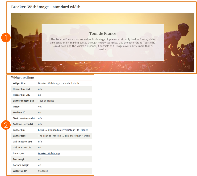 pattern book example feature and its settings